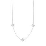 Collier Maille Forçat Cercles Entrelacés - Or Blanc 18K