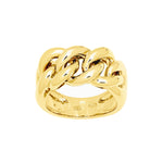 Bague Maille Gourmette- Or Jaune 18K