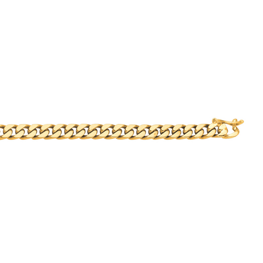 Bracelet Maille Gourmette Diamantée - Or Jaune 18k